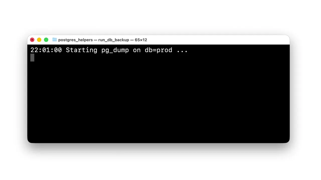 cron job checkin shell script sending heartbeat to HeyOnCall in terminal